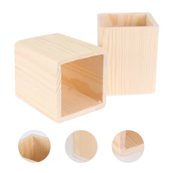 2 бр., дървена саксия, държач за четки, органайзер, кутия за съхранение, бамбук офис