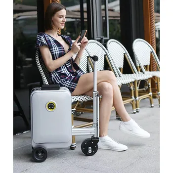 20 инча Куфар в кожена количката за багаж, младежки версия SE3S, умен куфар за езда