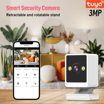 3MP Sasha Smart WiFi Камера AI Откриване на Форми на Човека Домашно Наблюдение Comcorder HD Нощно Виждане Двустранен Гласова Домофон Монитор