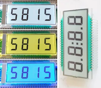 40PIN TN положителен 4-битов сегментен LCD диспенсер за гориво LCD екран с бяла /жълта, зелена /синя подсветка, който има статичен 3 В