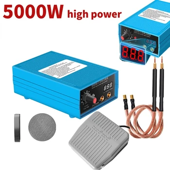 5000 W Мини-уред за точката на заваряване САМ Kit 18650 батерия 10 кутия апарат за спот заваряване 0,1 ~ 0,15 mm никел ленти заваръчни инструменти