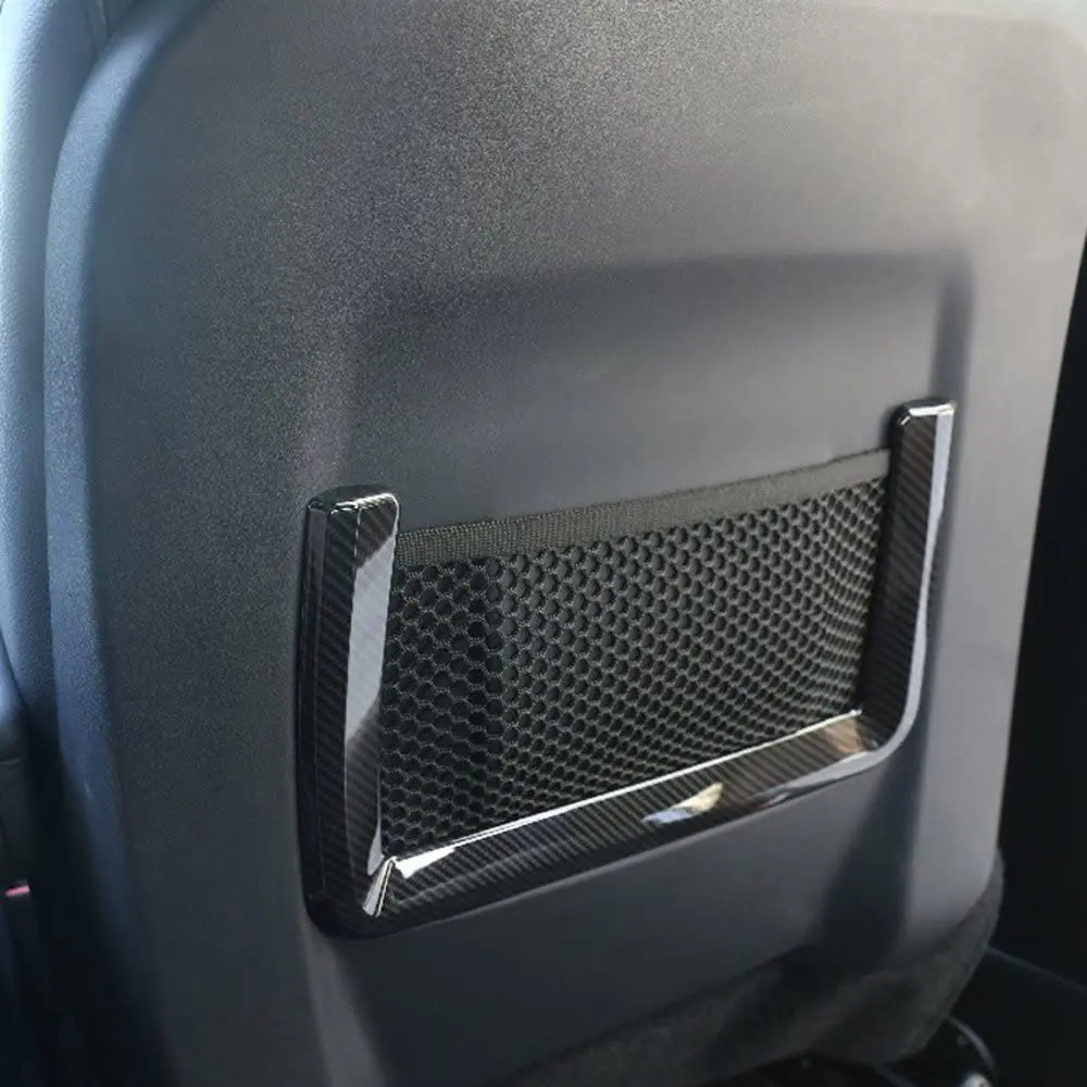 ABS-пластмаса, телени мрежи за облегалката на задната редица, тампон върху рамката, стил на въглеродни влакна за Land Rover Range Rover Sport 2014-2017