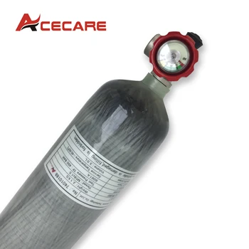 ACECARE 3Л CE 4500Psi Цилиндър От Въглеродни Влакна 300Bar Резервоар За Гмуркане в Червено Манометрический Клапан За Пожарна Безопасност за Гмуркане Директно от НАС