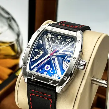 AOKULASIC, мъжки механични часовници, модни Луксозни ежедневни мъжки 2023, нови водоустойчиви автоматично светлинен часовник Relogio Masculino