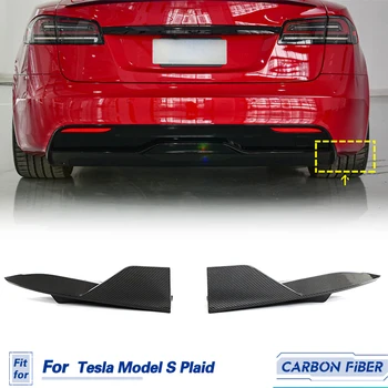 Auto Задните Сплитери Броня От Въглеродни Влакна За Tesla Model S В Клетката 2021-2023, Задните Сплитери, Тампон На Престилка За Устни, Апликации