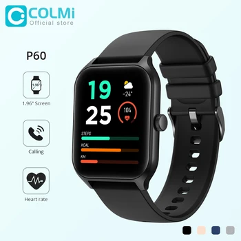 COLMI P60 Умни часовници Мъжки 1,96 инча 320*386 Екран на Bluetooth Предизвикателство Монитор на Сърдечния ритъм на Съня 100 + Спортни Модели Смарт-Дамски Часовници