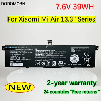 DODOMORN Нова Батерия за лаптоп R13B02W 39WH за Xiaomi Mi Air 13,3 