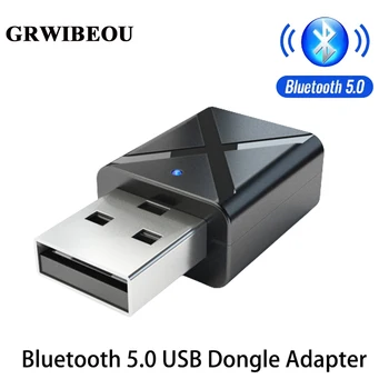 GRWIBEOU USB Безжична Bluetooth 5,0 Предавател, приемник, 3.5 мм AUX стерео аудио адаптер за домашен телевизор е Говорител, слушалки, MP3/4 бр.