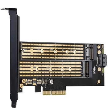 JEYI SK6 M. 2 NVMe SSD NGFF към адаптер PCIE X4 M Key B Key Поддръжка на две интерфейсной карта PCI Express 3,0x4 2230-22110 Всички Размери М 2