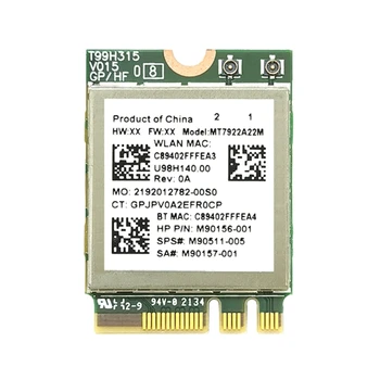 K92F WiFi6E MT7922 Mini PCI-E Wifi карта 2.4/5 /6G, съвместима с Bluetooth, 5.2 Lan-карта