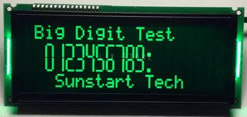 LCD дисплей 2004 с интерфейс USB LCD2USB, 20x4 LCD екран, на черен фон, зелен шрифт