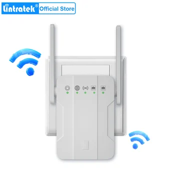 Lintratek Wi-Fi Ретранслатор на далечни разстояния 2,4 G 300 Mbit/s, Wifi Усилвател на Безжични Wifi, Удължител за обхвата 2,4 g режим на Мрежата, реле WPS AP