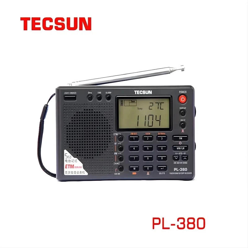 Tecsun PL-380 Полнодиапазонное радио С Цифрова Демодуляцией Стерео PLL Преносимо Радио FM/LW/SW/MW DSP Приемник на Радио AM
