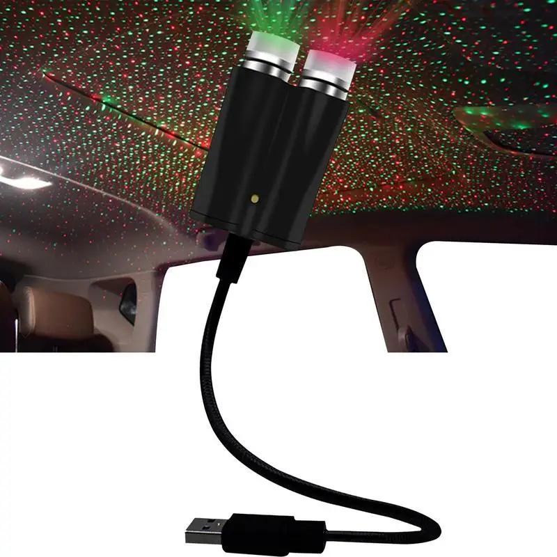USB Звезден проектор лека нощ USB звезден лека нощ автомобилни таван, вътрешни светлини на покрива, свободно изгибающиеся портативни автомобилни светлини на покрива
