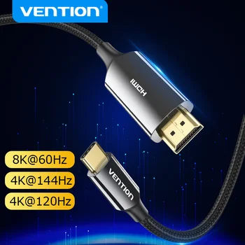 Vention C USB към HDMI Кабел 8 До Тип c HDMI, Thunderbolt 3 Адаптер за MacBook Samsung Galaxy S10/S9 Huawei Honor Тип c за HDMI
