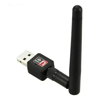 WiFi адаптер за Безжичен USB адаптер 5,8 Ghz/2,4 Ghz однополосный USB адаптер 150 Mbit/с 2dBi външни антени, Поддържа XP Dropshipping