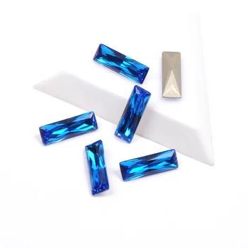 YANRUO 4547 най-Добрите Стъклени Висулки За Нокти Капри Син Цвят, Стъклени Аксесоари За Красота, Дизайнерски Бижута За 3D Дизайн на Ноктите, Скъпоценни Камъни
