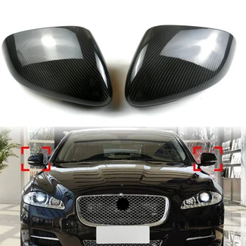 Автомобилна Тампон За Огледала за обратно виждане От Настоящето Въглеродни Влакна За Jaguar XE XF XEL XFL XJL I-PACE 2011-2018 Странично Огледало във Формата На Миди