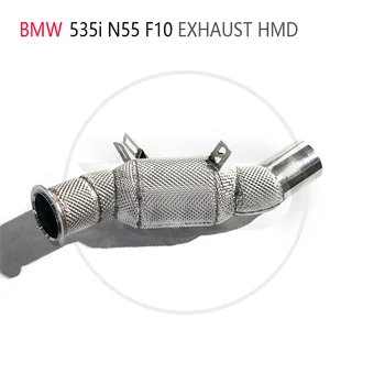 Автомобилни аксесоари HMD Изпускателната тръба е с висока производителност поток за BMW 535i N55 F10 с колектор каталитичен конвертор Catless
