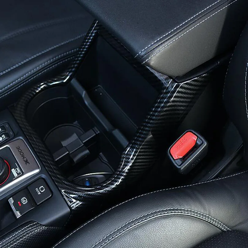 Автомобилни аксесоари от въглеродни влакна за Subaru Forester 2019 Кола чаши вода Панел Рамка на панела тапицерия на колата Стайлинг ABS Нова