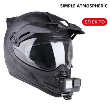 Адаптер за прикрепване на брадичката каране мотоциклетни каски, скоба с фиксирана седалка за спортни камери 10 9 8 7 6 5 Osmo Action Camera Accessori