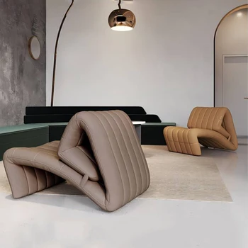 Бял диван, фотьойл с възможност за сгъване на облегалката, дизайнерски столове за стайлинг на коса в салон, бели мебели, мебели за дневна в скандинавски стил