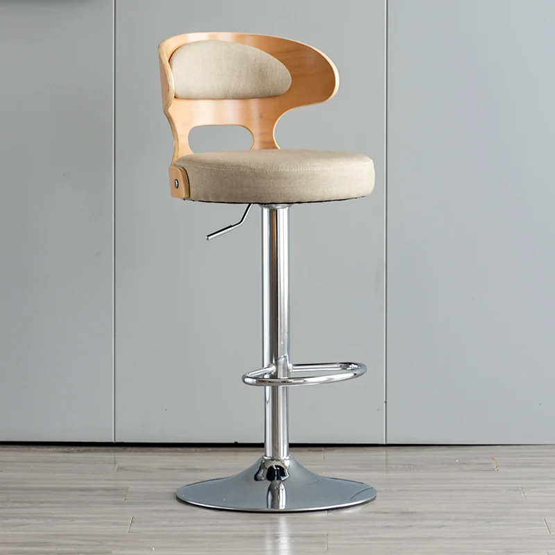 Висок кръгъл бар седалков лифт Модерен европейски луксозен дизайн Velvet въртящ се стол с Кухненски минималистичен Табуретес Алтос Мебелен стол
