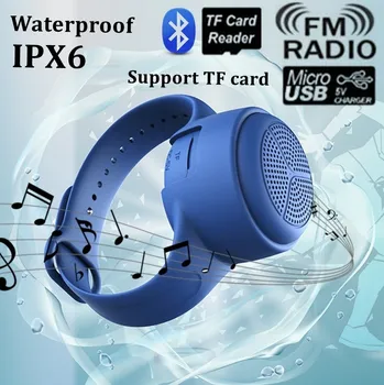 Водоустойчив Bluetooth говорител на Преносими ръчни часовници Mini TWS Bluetooth високоговорители IPX6 спорт на открито, плуване, бягане, подкрепа TF карта