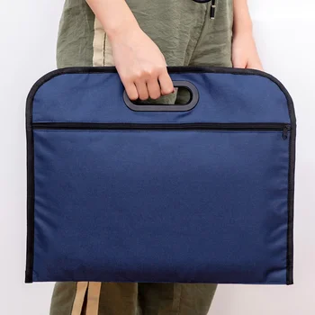Водоустойчива чанта-папка от плат Оксфорд джоб формат А4, преносим органайзер за лаптоп, голяма чанта за документи, канцеларски материали
