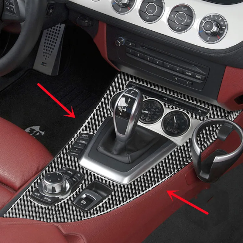 Вътрешна стикери от карбон за кола Модификация панел за превключване на предавките, Декоративни облицовки за BMW Z4 E89 09-16 Автомобилни аксесоари