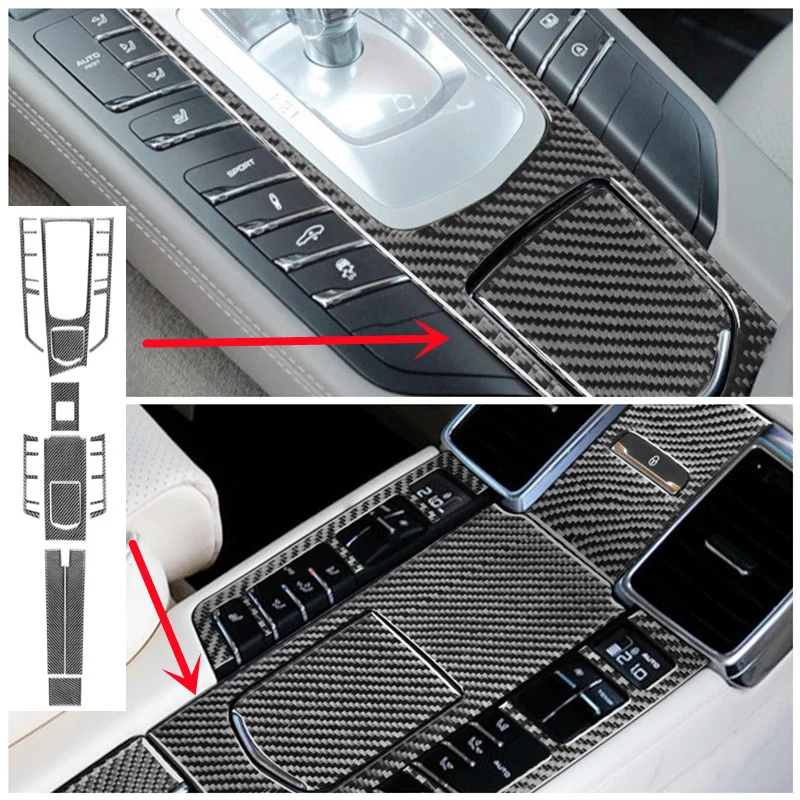 Вътрешна стикери от карбон за промяна на интериора на Декоративни облицовки за Porsche Paramera 10-16 автомобилни аксесоари