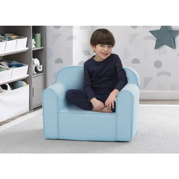 Детско уютно стол Delta за деца от 18 месеца и по-големи, светло синьо стол-чанта с пълнител, столове за спални