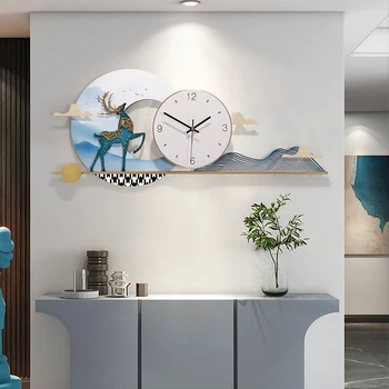 Дигиталните стенни часовници са в скандинавски стил, елегантни детски стенен часовник в минималистичен стил, широкоформатни, луксозни безшумни 3D-модели, изпълнени в модерен дизайн на спалня