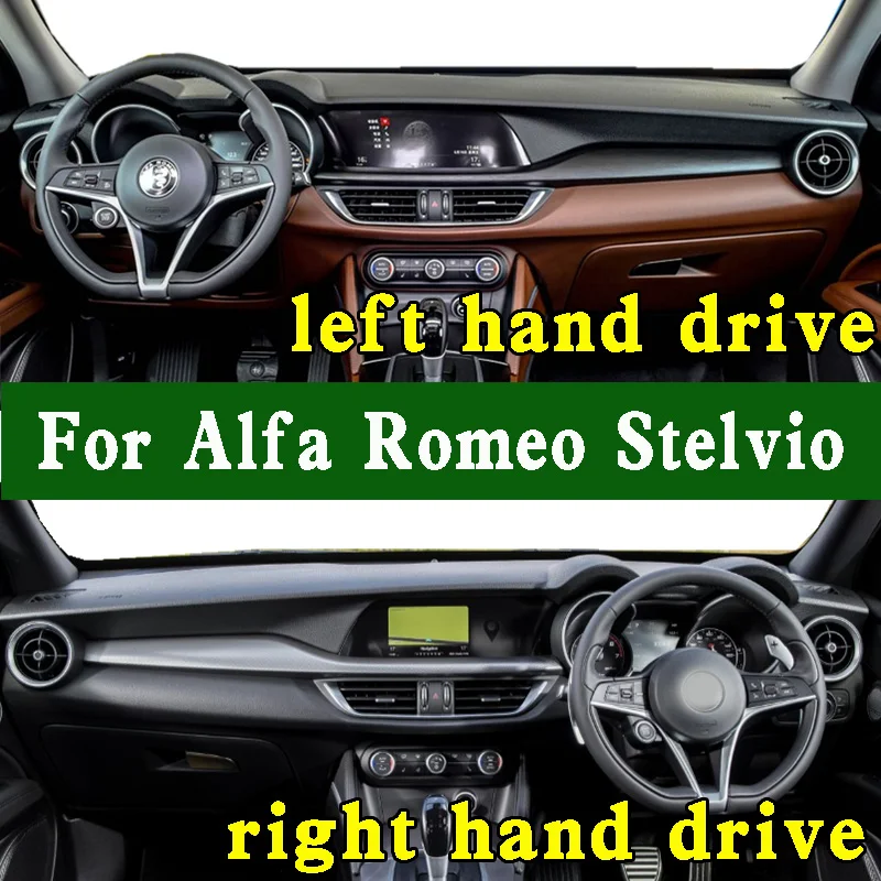 За Alfa Romeo Stelvio Q4 Quadrifoglio 949 2017-2021 Dashmat Покриване на Арматурното табло Тампон върху таблото Подложка За Арматурното табло, Защита От Мръсотия