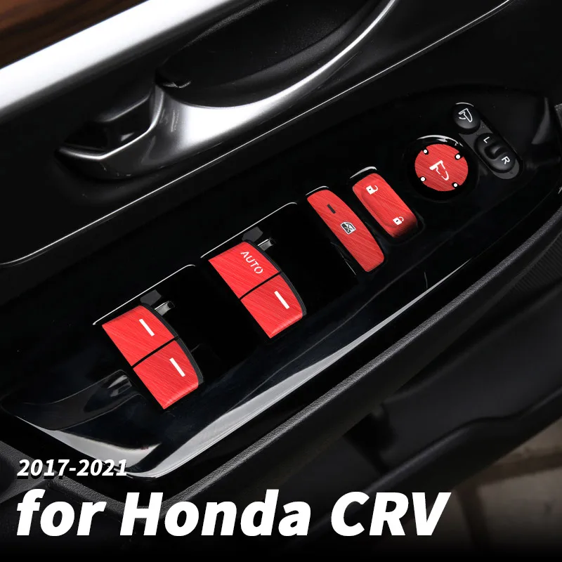 За Honda CRV CR-V 2017 2018 2019 2020 2021 Автомобили Стъклена Бутон за Включване Етикети Бутон на Крилото Подлакътник Метални Аксесоари За Украса