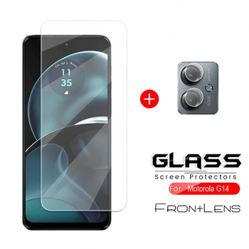 За Motorola Moto G14 Стъкло За Motorola G14 Протектор на екрана от закалено Стъкло Дрън 9D Протектор Камера Дрън За Мото G14 Стъкло