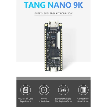 За Tang Nano 9K FPGA GoAI Development Board GW1NR-9 RISC-V RV HD 40P RGB Интерфейс с 4.3-Инчов SPI Гол екран