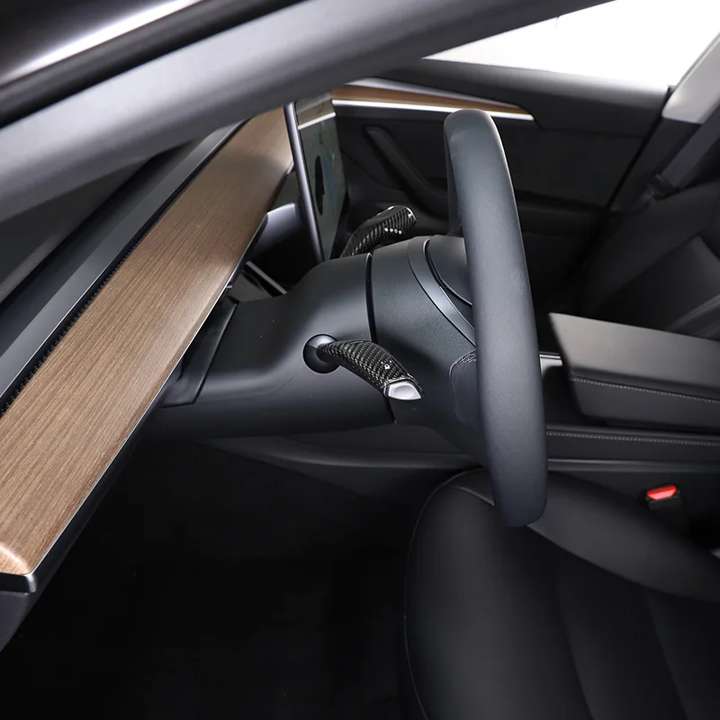 За Tesla, модел 3 Y 2016-2022 истински автомобилен поворотник от въглеродни влакна, лост чистачки, накладки на капака, стикер на аксесоари за автомобили