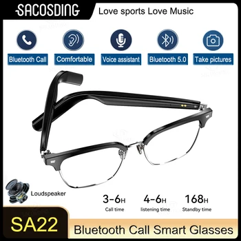 Камерата, интелигентни очила, гласов помощник на повикване Bluetooth, Очила за слушане на музика, спортни поляризирани слънчеви очила, антисиневые очила
