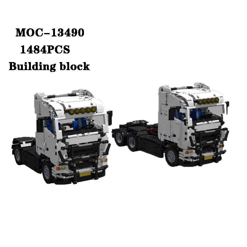 Класически блок MOC-13490 Супер полу-камион с висока сложност за свързване на детайли 1484 бр. играчка, подарък за деца и възрастни