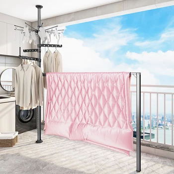 Марка Dieyuan, висококачествена алуминиева сплав, спестяване на пространство отгоре-отдолу, сгъваема закачалка за сушене на дрехи