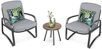 Мебелен комплект Градинска мебел Модерен комплект за разговори Бистро-слушалки с дивана и масичка за кафе за вътрешния двор поляна