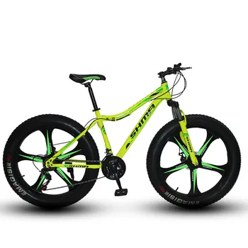 Моторни шейни плажен велосипеди възрастен-големи гуми с променлива скорост планинско колоездене двойно дисковата спирачка възрастен унисекс кола от въглеродна стомана