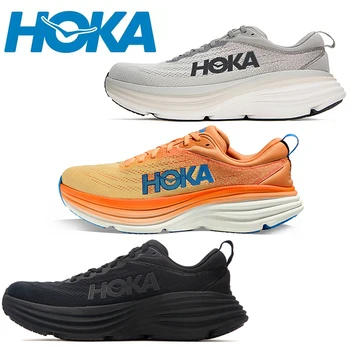 Мъжки маратонки HOKA Bondi 8, леки маратонки за бягане, амортизирующая обувки за маратон, еластична, дамски ежедневни обувки