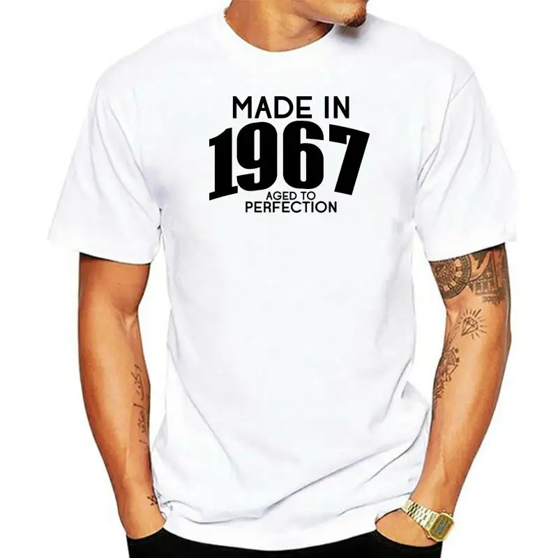 Направено през 1967 г., мъжки t-shirt - подарък за 50-тия рожден ден, реколта градинска ежедневни тениска