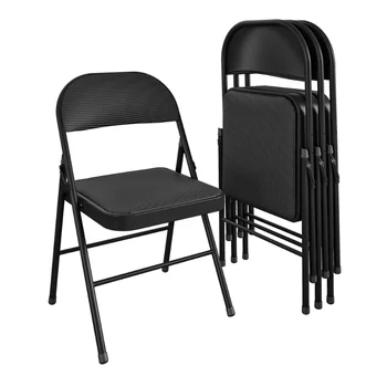 Опора на Сгъваем стол с тъканната подплата, Черно, балконная мебели за 4 човека, ротанговый стол, мебели от ратан