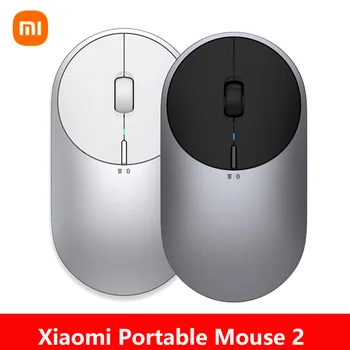 Преносима безжична мишка Xiaomi, 2 мишка за лаптоп, 2.4 Ghz, Bluetooth, детска мишката, бутон за изключване на звука, мишка Xiaomi за офис, детска мишката