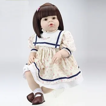 реалистична кукла-реборн за деца, мека силиконова vinyl кукла, сега нежно докосване, 28 инча