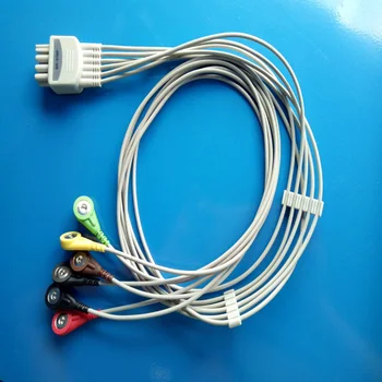 Съвместима с 8-пинов ЕКГ апарат BR-916P Nihon Kohden, отслеживающим 6 кабели с клипове за заключения, IEC или AHA.