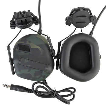 Тактически шлем Слушалки намаляване на шума Звукосниматель Стрелба Защита на слуха Слушалки за еърсофт оръжия CS Комуникационни слушалки